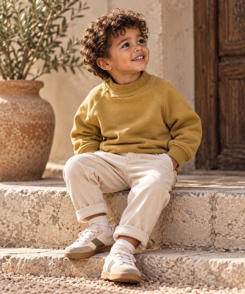 NWT Zara Kids Mustard Camel Mock Neck Sweatshirt 3-4T Minimalist